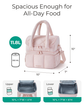 Double-Layer Insulated Lunch Bag with Quilted Design – 11.8L Cooler Tote for Work, Picnics & Travel (Camel) | Other Colors Available In-Store