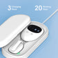 Wireless Bedwetting Alarm for Kids & Adults – Reusable Urine Sensor with Vibration & Sound Alert, No Wires, Easy Clip Design, USB Charging (White)