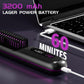 Wireless Hair Straightening Brush with Digital LCD Display – MCH Rapid Heating, 3 Temperature Settings, Dual-Layer Ceramic Bristles, Scalp-Safe Design, 3200mAh Battery, USB-C Rechargeable, Portable for Travel & Daily Use (Black)