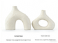 Minimalist Ceramic Vase Set (2-Piece): Modern Home Decor for Flower Arrangements (White) | Black Version Available In-Store