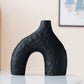 Minimalist Ceramic Vase Set (2-Piece): Modern Home Decor for Flower Arrangements (Black) | White Version Available In-Store