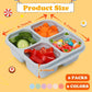 4-Pack Wheat Straw Bento Snack Boxes, 4-Compartment Reusable Lunch Containers for Kids & Adults, BPA-Free Portion Control, Microwave & Freezer Safe (Multicolor)