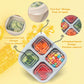 4-Pack Wheat Straw Bento Snack Boxes, 4-Compartment Reusable Lunch Containers for Kids & Adults, BPA-Free Portion Control, Microwave & Freezer Safe (Multicolor)
