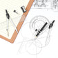 Complete 10-Piece Geometry Kit Set – Precision Drafting Tools with Metal Compasses, Rulers, Protractor & Pencil Sharpener – Ideal for Students, Engineers & Artists (Black)