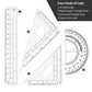 Complete 10-Piece Geometry Kit Set – Precision Drafting Tools with Metal Compasses, Rulers, Protractor & Pencil Sharpener – Ideal for Students, Engineers & Artists (Black)