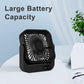 Magnetic Rechargeable Mini Desk Fan with 5-Speed LED Display for Office, Dorm & Bedside Use (Black)