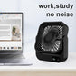 Magnetic Rechargeable Mini Desk Fan with 5-Speed LED Display for Office, Dorm & Bedside Use (Black)