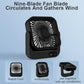 Magnetic Rechargeable Mini Desk Fan with 5-Speed LED Display for Office, Dorm & Bedside Use (Black)