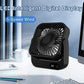 Magnetic Rechargeable Mini Desk Fan with 5-Speed LED Display for Office, Dorm & Bedside Use (Black)