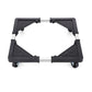Adjustable Appliance Dolly Stand with 4 Locking Wheels – Expandable Base from 16.9 to 25.6 Inch, Heavy-Duty Furniture Moving Cart for Refrigerator, Washer, Cabinet, Air Conditioner (Black)