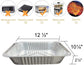 20 Pack Heavy-Duty Disposable Aluminum Foil Pans for Baking, Grilling & Catering – Extra Thick Rectangular Trays for Oven, BBQ & Steam Table Use (Silver)