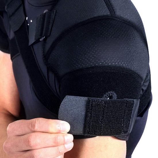 Black Dual Shoulder Support Brace with Adjustable Cross Straps – Neoprene Padding, Breathable Compression Sleeve for Joint Protection and Posture Correction (2XL)