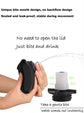 Wrist Water Bottle 7oz Hydration Flask – Hands-Free Leak-Proof Silicone Drink Container for Running, Cycling, Hiking & Fitness Training (Black)