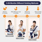 6-in-1 Adjustable Baby Carrier with Hip Seat – 11.8–15.7in Adjustable Height, Breathable Mesh & Multi-Position Carry for Newborn to 36 Months (Blue)