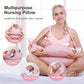 Multipurpose Nursing Pillow with Adjustable Waist Strap & Removable Cover for Feeding, Tummy Time & Nap Support (White)