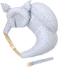 Multipurpose Nursing Pillow with Adjustable Waist Strap & Removable Cover for Feeding, Tummy Time & Nap Support (Grey)