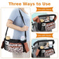Universal Stroller Organizer with Insulated Cup Holders, Detachable Wristlet & Adjustable Shoulder Strap for Diapers, Bottles & Essentials (Leopard print)