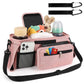Universal Stroller Organizer with Insulated Cup Holders, Detachable Wristlet & Adjustable Shoulder Strap for Diapers, Bottles & Essentials (Pink)