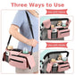 Universal Stroller Organizer with Insulated Cup Holders, Detachable Wristlet & Adjustable Shoulder Strap for Diapers, Bottles & Essentials (Pink)