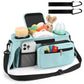 Universal Stroller Organizer with Insulated Cup Holders, Detachable Wristlet & Adjustable Shoulder Strap for Diapers, Bottles & Essentials (Blue)