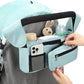 Universal Stroller Organizer with Insulated Cup Holders, Detachable Wristlet & Adjustable Shoulder Strap for Diapers, Bottles & Essentials (Blue)