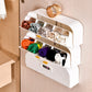 Wall-Mounted Drawer Organizer for Underwear & Socks – 1-Pack Stackable Storage Box with 5 Compartments and Adhesive Mounts (White)