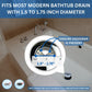 Bathtub Hair Catcher with Handle – No-Touch Drain Filter for Shower and Tub, Reusable Clog Preventer 2-Pack (Blue)