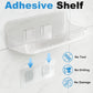 4-Pack Acrylic Adhesive Wall Shelf for Bathroom, Kitchen & Vanity Storage – No Drill, Waterproof with Drainage Holes (Clear)