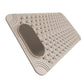 Non-Slip Bath Mat with Foot Scrubber – 70 x 36 cm, Anti-Skid Suction Cups & Drain Holes, Waterproof Shower Floor Pad with Exfoliating Brush(Grey)