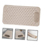 Non-Slip Bath Mat with Foot Scrubber – 90 x 60 cm, Anti-Skid Suction Cups & Drain Holes, Waterproof Shower Floor Pad with Exfoliating Brush(Grey)