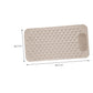 Non-Slip Bath Mat with Foot Scrubber – 80 x 80 cm, Anti-Skid Suction Cups & Drain Holes, Waterproof Shower Floor Pad with Exfoliating Brush(Grey)