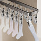 Wall-Mounted Foldable Sock Drying Rack with Multiple Clips for Balcony & Bathroom, Space-Saving Laundry Organizer (Gray)