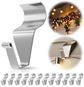 12 Pack No Hole Vinyl Siding Hooks, Heavy Duty Stainless Steel Siding Hangers for Outdoor Decor, Easy Install Wall Mount Clips for Lights Wreaths (Silver)