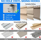 12 Pack No Hole Vinyl Siding Hooks, Heavy Duty Stainless Steel Siding Hangers for Outdoor Decor, Easy Install Wall Mount Clips for Lights Wreaths (Silver)