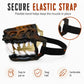 Funny Anti-Bite Dinosaur Dog Muzzle, Hell Hound Monster for Halloween Party Cosplay Dogs Beast Terror Pet Lifelike Teeth Mask Photo Shoots Trick or Treat with Adjustable Straps，Without Blood,XXL (Black)