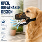 Funny Anti-Bite Dinosaur Dog Muzzle, Hell Hound Monster for Halloween Party Cosplay Dogs Beast Terror Pet Lifelike Teeth Mask Photo Shoots Trick or Treat with Adjustable Straps，Without Blood,L (Black)