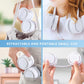 Portable Neck Fan with 1600mAh Battery – Foldable Bladeless Fan for Outdoor, Travel & Gym Use – 3-Speed Adjustable Cooling, USB-C Charging (White)