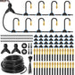 200Ft 1/4" Drip Irrigation System,Garden Irrigation Kit with 32pcs Adjustable Copper Nozzles,Automatic Atomizing Watering System for Outdoor Plants,Raised Bed,Yard,Potted Plant,Lawn