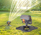 Smart Oscillating Sprinkler with 4 Spray Modes – Automatic Lawn Watering System for Garden, Yard & Patio, Adjustable Coverage, Durable Metal Connector (Black)