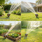 Smart Oscillating Sprinkler with 4 Spray Modes – Automatic Lawn Watering System for Garden, Yard & Patio, Adjustable Coverage, Durable Metal Connector (Black)
