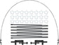 Tabletop Balloon Arch Kit with Adjustable Fiber Rods & Plastic Ring Clips for Birthday Wedding Graduation Party Decorations (Black)