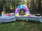 Tabletop Balloon Arch Kit with Adjustable Fiber Rods & Plastic Ring Clips for Birthday Wedding Graduation Party Decorations (Black)