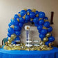 Tabletop Balloon Arch Kit with Adjustable Fiber Rods & Plastic Ring Clips for Birthday Wedding Graduation Party Decorations (Black)