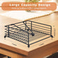 Iron Napkin Holder for Dining Table, Kitchen Counter & Outdoor Picnic Use with Weighted Arm (Black)