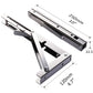Heavy-Duty Foldable Wall Shelf Brackets – 2-Pack 304 Stainless Steel Triangular Supports with One-Click Release, 550 lb Capacity Each, for Kitchen, Garage, RV & Home; Includes Mounting Hardware (10Inch,Silver)