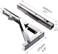 Heavy-Duty Foldable Wall Shelf Brackets – 2-Pack 304 Stainless Steel Triangular Supports with One-Click Release, 550 lb Capacity Each, for Kitchen, Garage, RV & Home; Includes Mounting Hardware (12Inch,Silver)