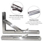 Heavy-Duty Foldable Wall Shelf Brackets – 2-Pack 304 Stainless Steel Triangular Supports with One-Click Release, 550 lb Capacity Each, for Kitchen, Garage, RV & Home; Includes Mounting Hardware (8Inch,Silver)