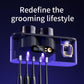 UV Toothbrush Holder with Disinfection & Toothpaste Dispenser – Wall-Mounted Bathroom Organizer with LED Display and 2 Cups