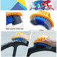 9-Piece Bike Cleaning Kit – Chain Cleaner, Tire Brush, Frame Scrubber, Gear Brush, Microfiber Glove for Mountain, Road, BMX Bikes (Yellow-Orange)