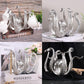 Multi-Functional Octopus Sculpture – Decorative Resin Cup Holder & Jewelry Organizer, Unique Home Accent for Living Room, Office, or Desk (Silver)